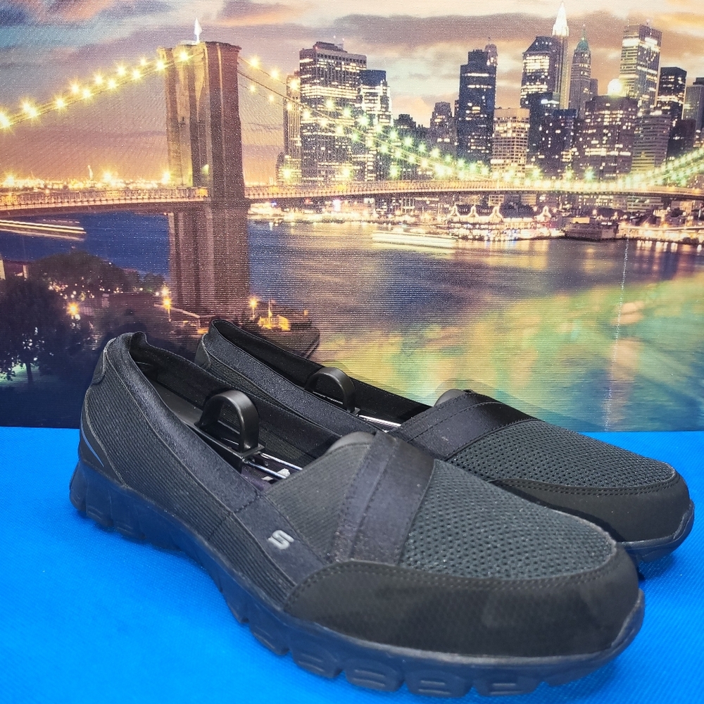 Skechers Womens EZ Flex 3 59557S Black Running Walking Shoe Sneakers 10